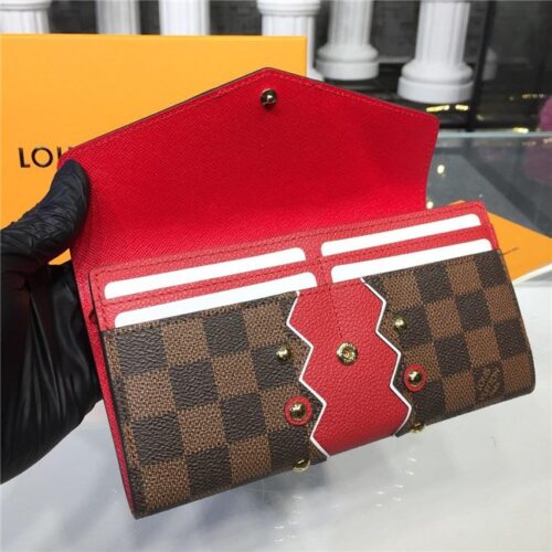 High Quality Luxury Louis Vuitton Sarah Wallet Damier Ebene Canvas product detail