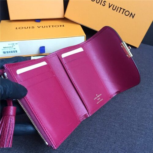High Quality Luxury Louis Vuitton Croisette Compact Wallet Damier Ebene Lie De Vin product detail