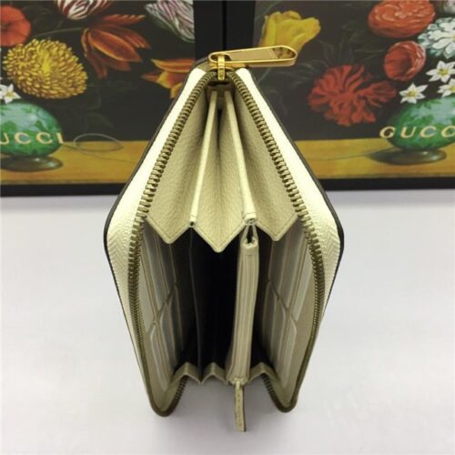 High Quality Luxury Gucci Print Leather Zip Around Wallet (Varied Colors) product detail