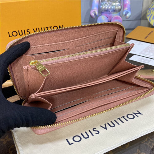 High Quality Luxury Louis Vuitton Zippy Wallet Pink/Cream product detail