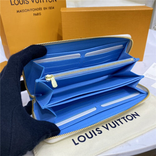 High Quality Luxury Louis Vuitton Zippy Wallet Blue product detail
