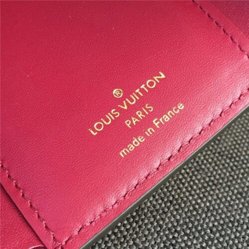High Quality Luxury Louis Vuitton Croisette Compact Wallet Damier Ebene Lie De Vin product detail