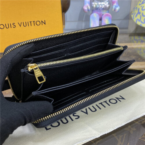 High Quality Luxury Louis Vuitton Zippy Wallet Black/Beige product detail