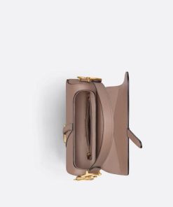High Quality Luxury Dior Grained Calfskin Saddle Bag With Strap – Warm Taupe product detail