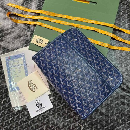 High Quality Luxury Goyard Jouvence Toiletry Bag MM Dark Blue alternate view