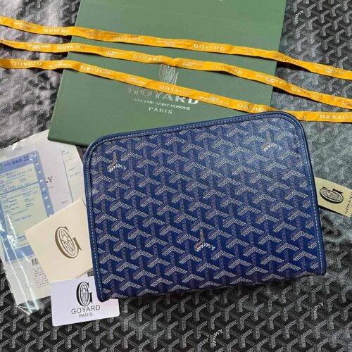 High Quality Luxury Goyard Jouvence Toiletry Bag MM Dark Blue