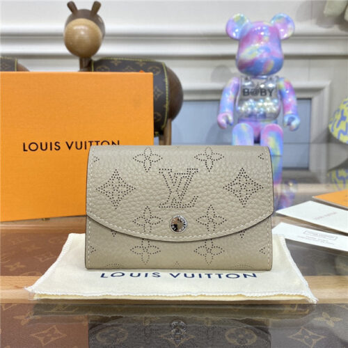 High Quality Luxury Louis Vuitton Anae Coin Purse Mahina Leather Galet
