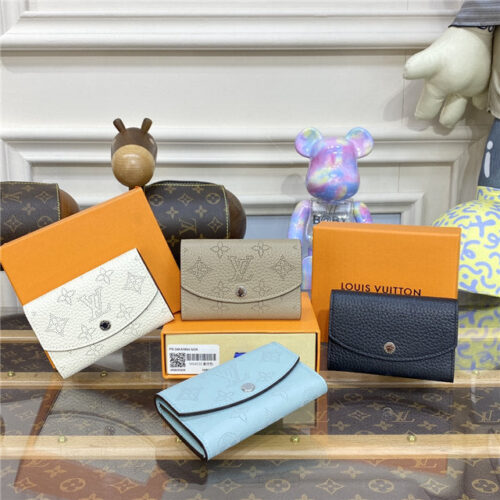 High Quality Luxury Louis Vuitton Anae Coin Purse Mahina Leather Galet product detail
