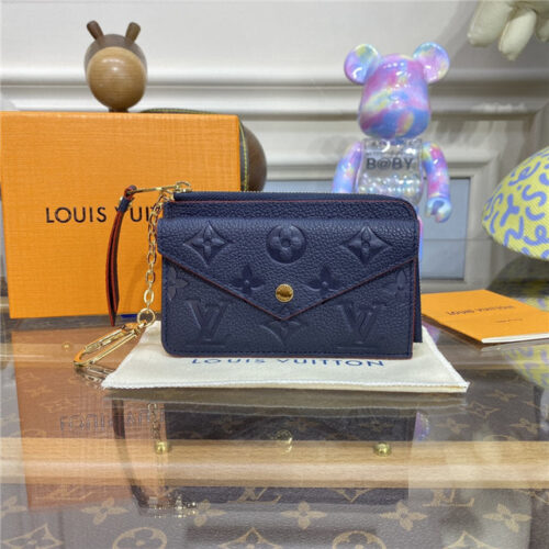 High Quality Luxury Louis Vuitton Card Holder Recto Verso Navy alternate view