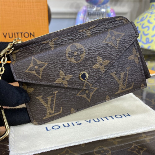 High Quality Luxury Louis Vuitton Black Card Holder Recto Verso Wallet Black product detail