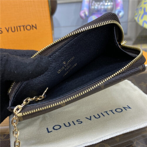 High Quality Luxury Louis Vuitton Black Card Holder Recto Verso Wallet Black product detail