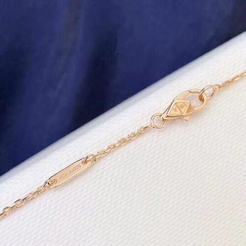 High Quality Luxury Van Cleef  Arpels 18K Rose Gold Carnelian Sweet Alhambra Heart Pendant Necklace product detail