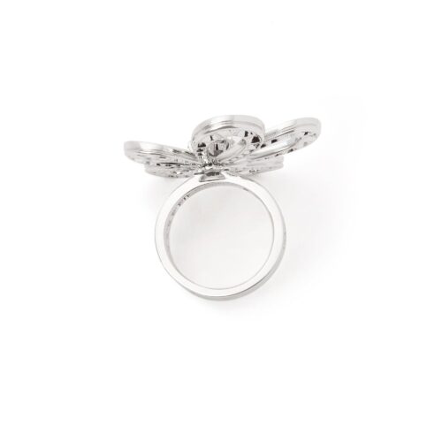 High Quality Luxury Van Cleef Arpels 18K White Gold Diamond Flowerlace Ring product detail