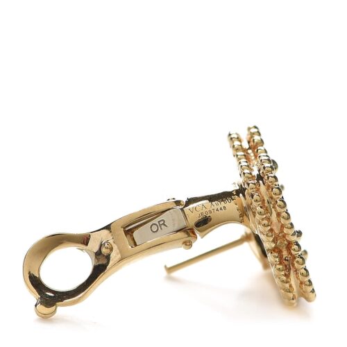 High Quality Luxury Van Cleef  Arpels 18K Yellow Gold/White Gold/Rose Gold Black Onyx Vintage Alhambra Earrings product detail