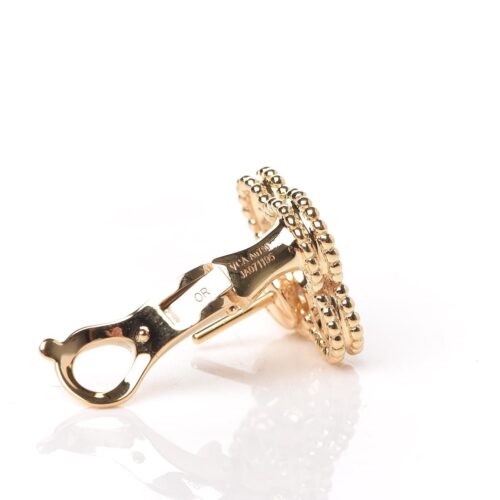 High Quality Luxury Van Cleef  Arpels 18K Yellow Gold Diamond Vintage Alhambra Earrings product detail