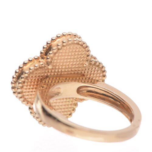High Quality Luxury Van Cleef Arpels 18K Yellow Gold Malachite Magic Alhambra Ring product detail