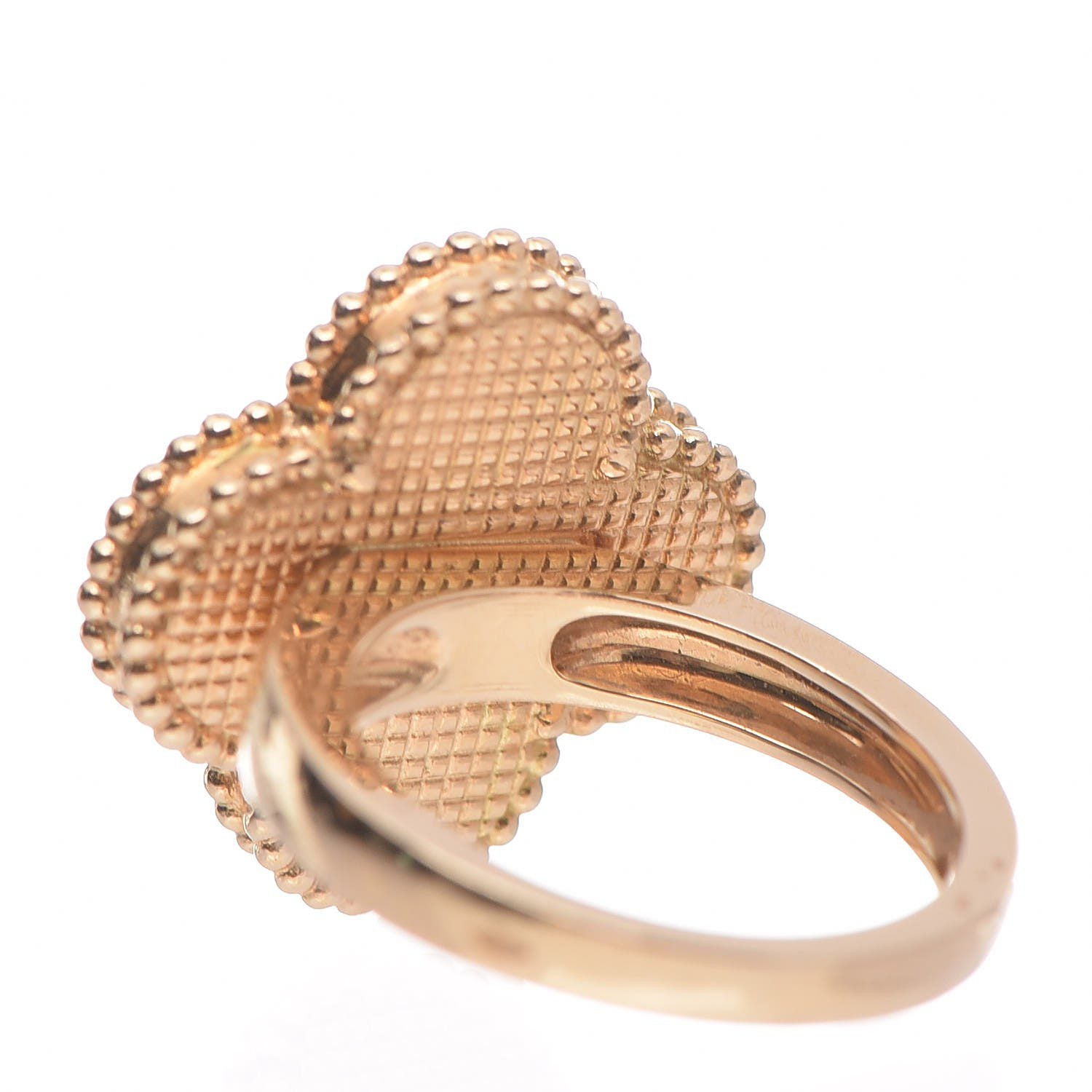 High Quality Luxury Van Cleef Arpels 18K Yellow Gold Malachite Magic Alhambra Ring product detail