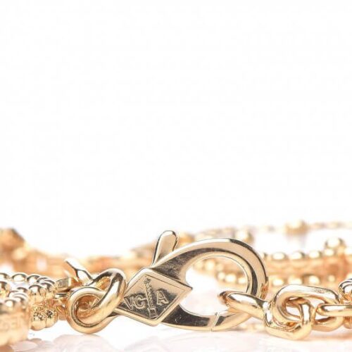High Quality Luxury Van Cleef  Arpels 18K Yellow Gold Mother Of Pearl 5 Motifs Vintage Alhambra Bracelet product detail