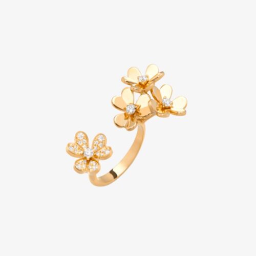 High Quality Luxury Van Cleef Arpels Diamond Frivole Between The Finger Ring
