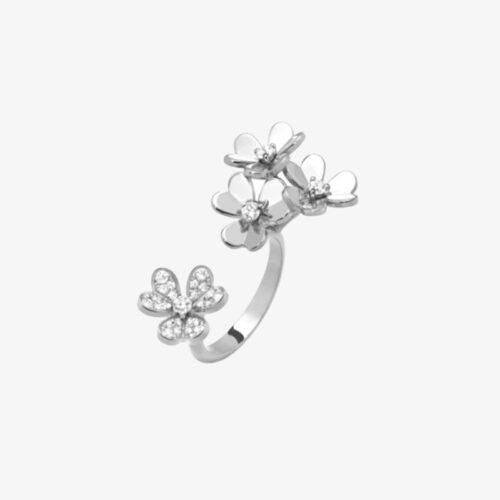 High Quality Luxury Van Cleef  Arpels Diamond Frivole Between The Finger Ring alternate view