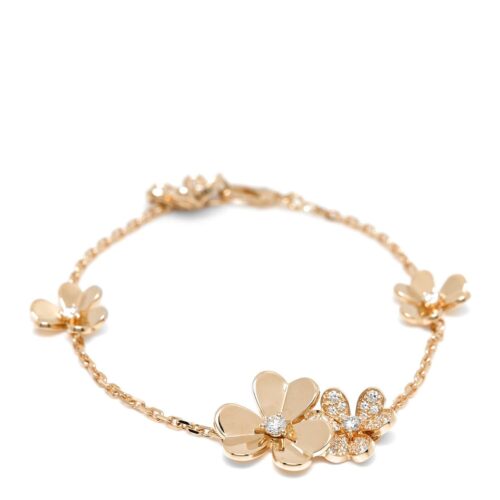 High Quality Luxury Van Cleef  Arpels Frivole 5 Motifs Bracelet 18K Yellow Gold With Diamonds product detail