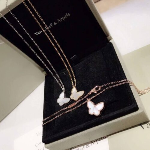 High Quality Luxury Van Cleef Arpels Lucky Alhambra Butterfly Pendant Yellow Gold With White Mother Of Pearl product detail