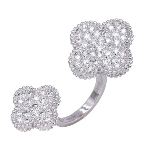 High Quality Luxury Van Cleef  Arpels Magic Alhambra Between Fingers Ring alternate view