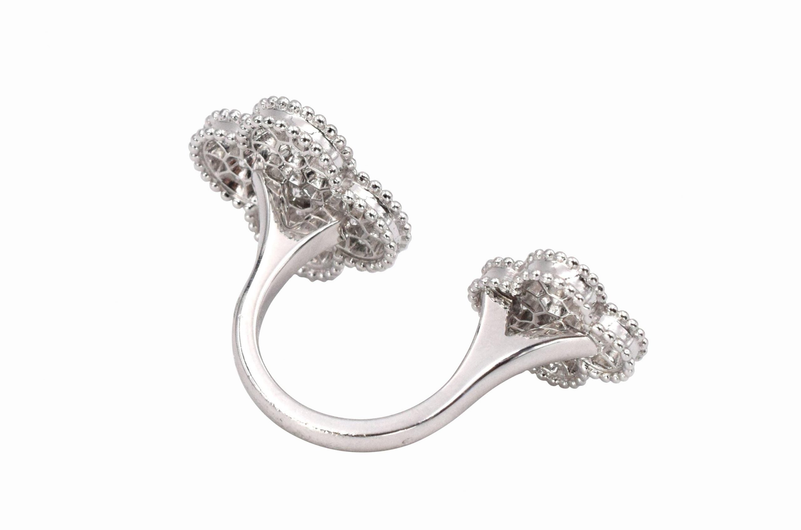 High Quality Luxury Van Cleef Arpels Magic Alhambra Between Fingers Ring product detail