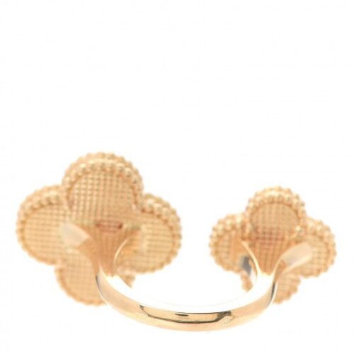 High Quality Luxury Van Cleef  Arpels Magic Alhambra Between The Finger Ring Yellow Gold, Mother-Of-Pearl, Onyx alternate view