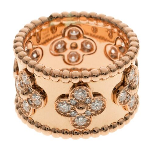 High Quality Luxury Van Cleef Arpels Perlée Clover Diamond Ring product detail