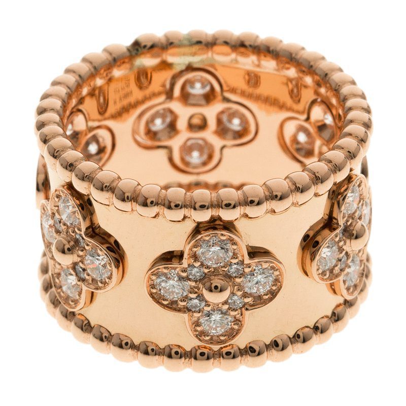 High Quality Luxury Van Cleef Arpels Perlée Clover Diamond Ring product detail