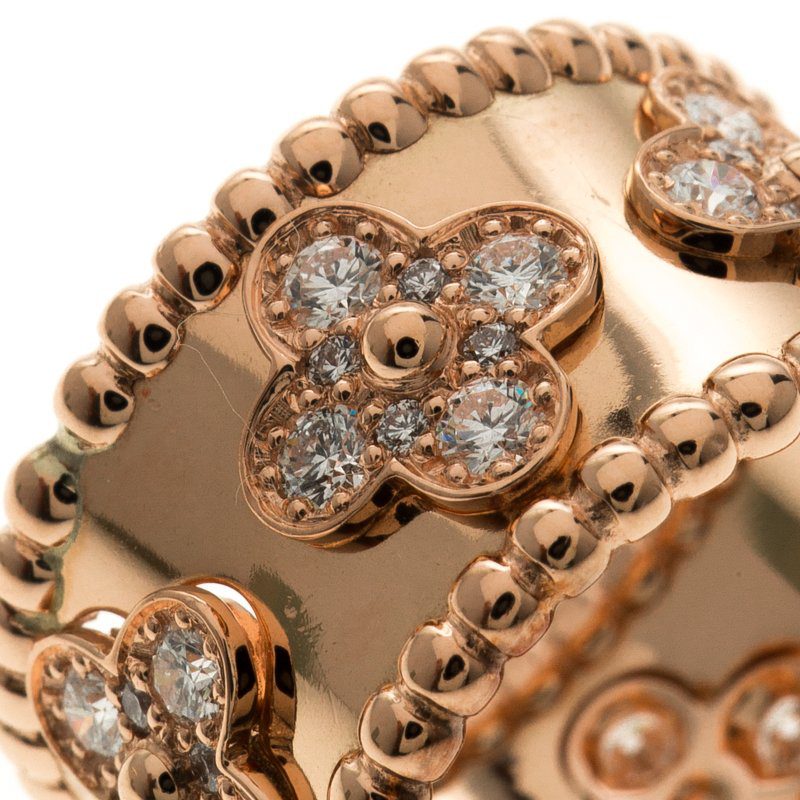 High Quality Luxury Van Cleef Arpels Perlée Clover Diamond Ring product detail