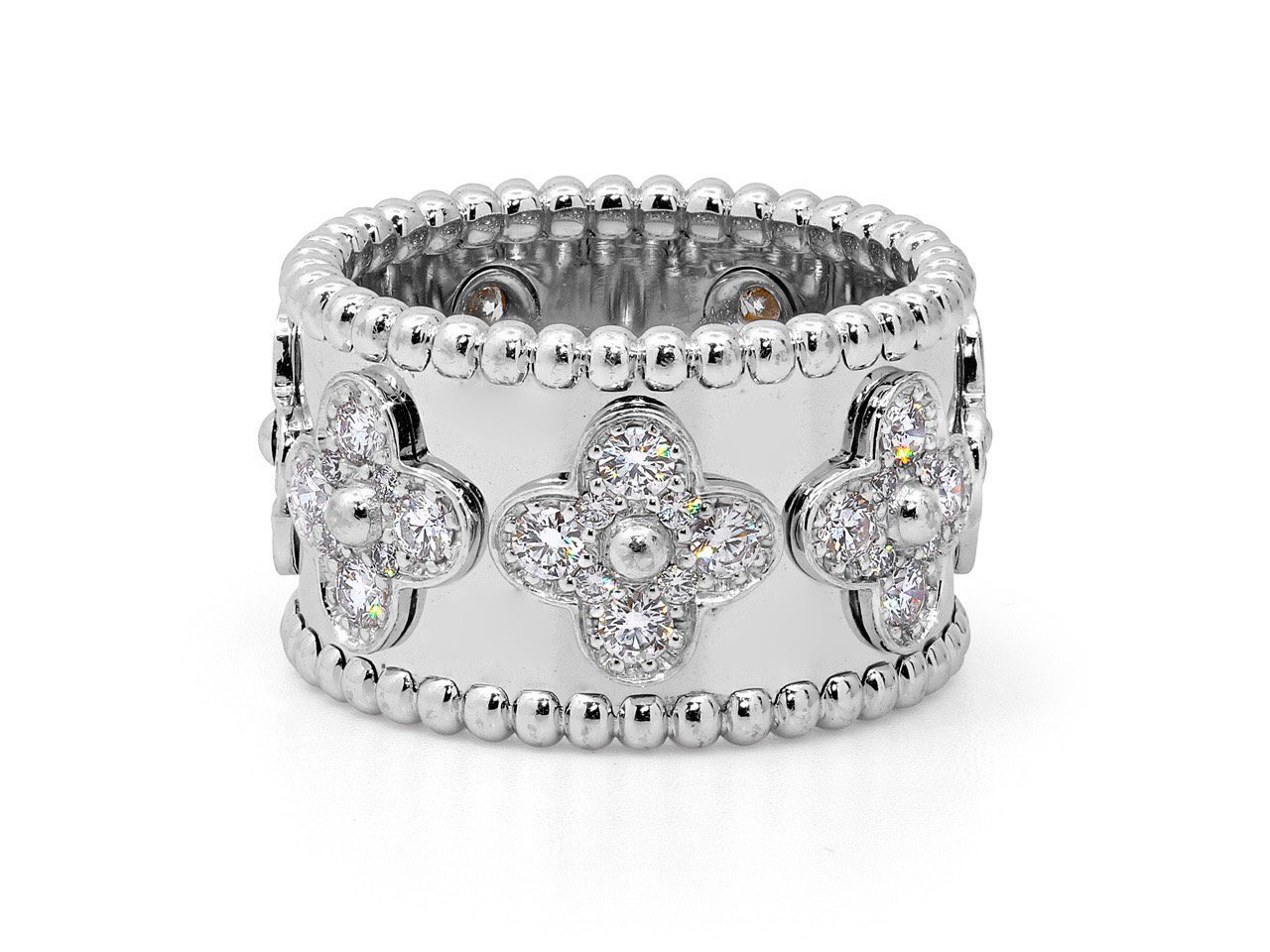 High Quality Luxury Van Cleef Arpels Perlée Clover Diamond Ring product detail