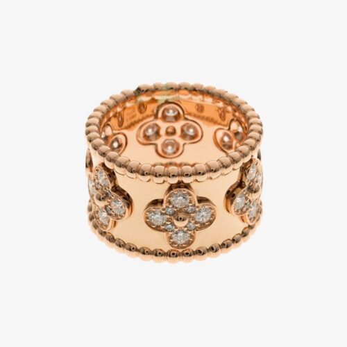 High Quality Luxury Van Cleef  Arpels Perlée Clover Diamond Ring