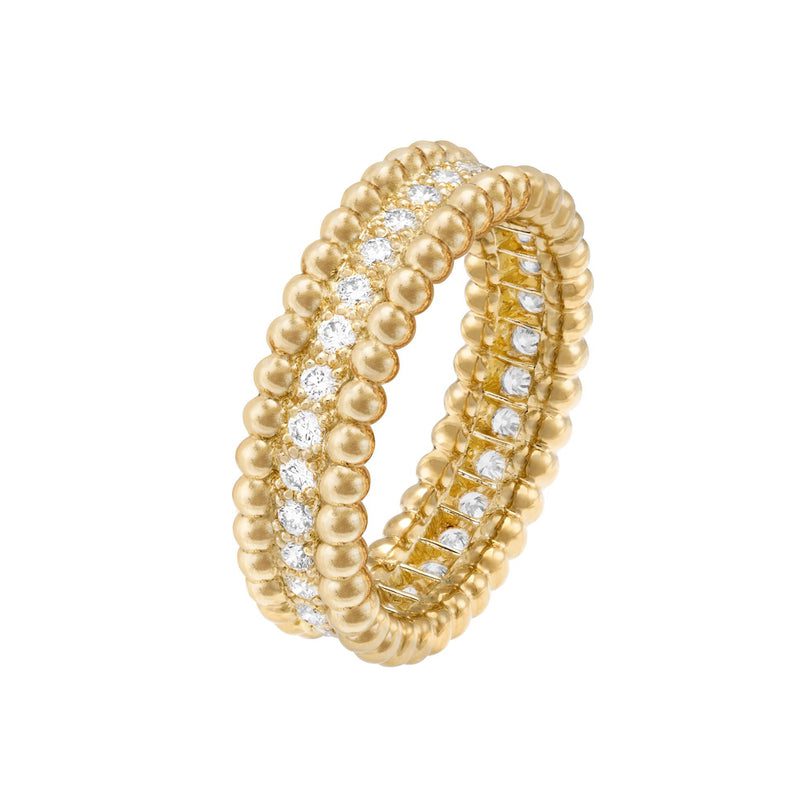 High Quality Luxury Van Cleef Arpels Perlée Diamonds Ring 1 Row product detail