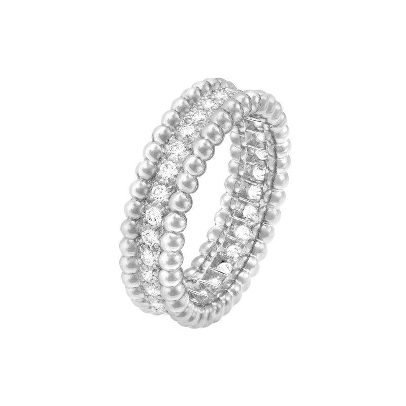 High Quality Luxury Van Cleef Arpels Perlée Diamonds Ring 1 Row product detail