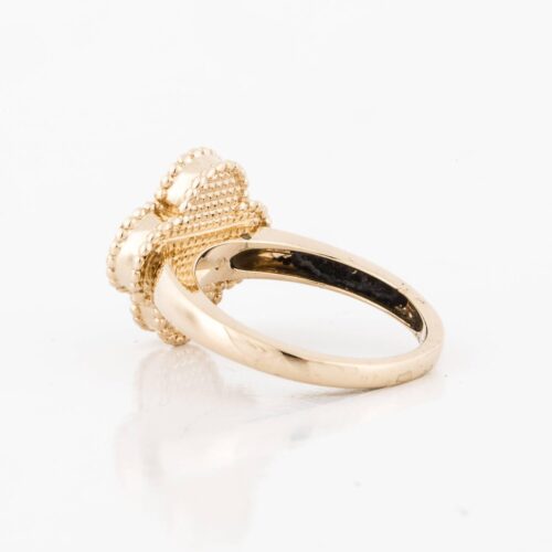 High Quality Luxury Van Cleef  Arpels Pre-Owned Vintage Alhambra Yellow Gold Ring In Turquoise product detail
