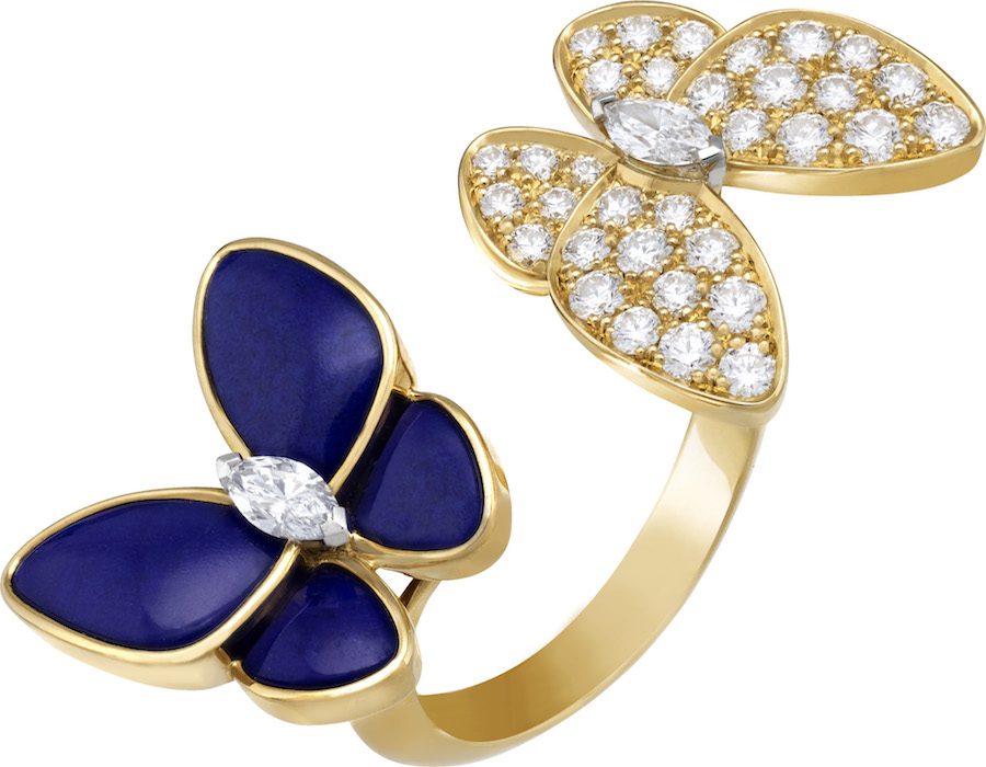 High Quality Luxury Van Cleef Arpels Two Butterfly Between The Finger Ring product detail