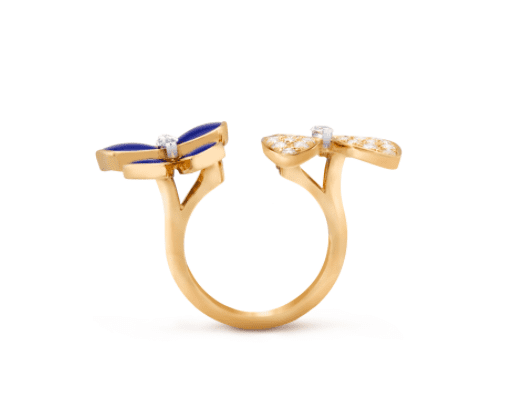High Quality Luxury Van Cleef Arpels Two Butterfly Between The Finger Ring product detail