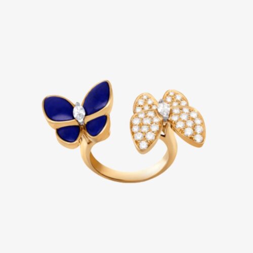 High Quality Luxury Van Cleef  Arpels Two Butterfly Between The Finger Ring