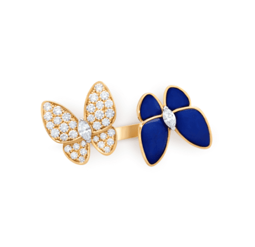 High Quality Luxury Van Cleef  Arpels Two Butterfly Between The Finger Ring alternate view