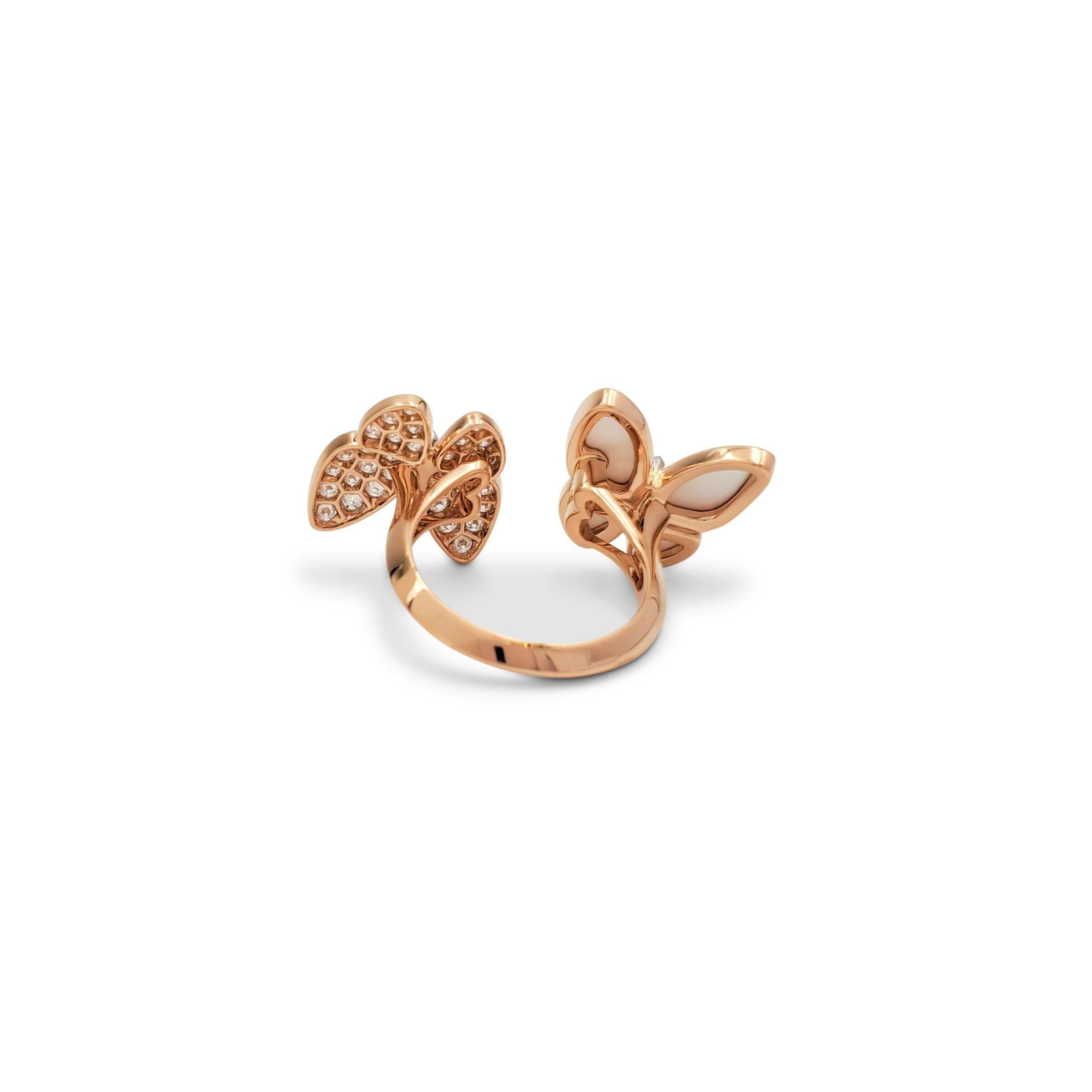 High Quality Luxury Van Cleef Arpels ‘Two Butterfly’ Between-The-Finger Ring product detail