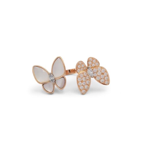 High Quality Luxury Van Cleef Arpels ‘Two Butterfly’ Between-The-Finger Ring product detail