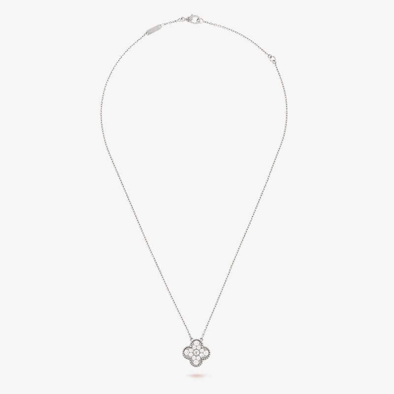 High Quality Luxury Van Cleef Arpels Vintage Alhambra Pendant Necklace With Diamond product detail