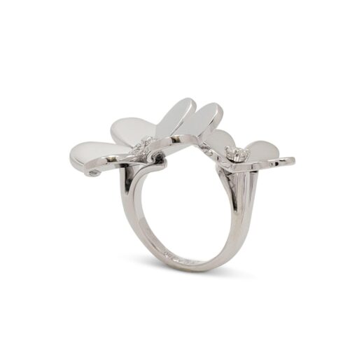 High Quality Luxury Van Cleef  Arpels ‘Frivole’ Yellow Gold White Gold Rose Gold And Diamond Between-The-Finger Ring product detail