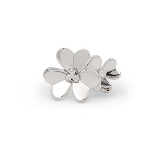 High Quality Luxury Van Cleef  Arpels ‘Frivole’ Yellow Gold White Gold Rose Gold And Diamond Between-The-Finger Ring product detail