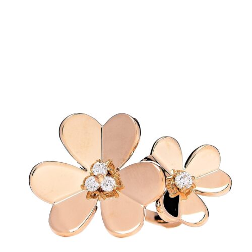 High Quality Luxury Van Cleef  Arpels ‘Frivole’ Yellow Gold White Gold Rose Gold And Diamond Between-The-Finger Ring product detail