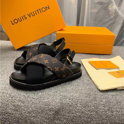 High Quality Luxury LV Flat Sandals Womens – Style 19683