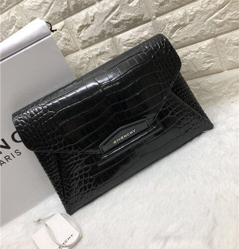 High Quality Luxury Givenchy Antigona Envelope Clutch Crocodile Embossed (Varied Colors) product detail