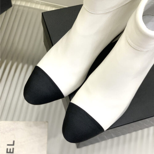 High Quality Luxury Chanel Chunky Heel Ankle Boots – Style 92006 product detail